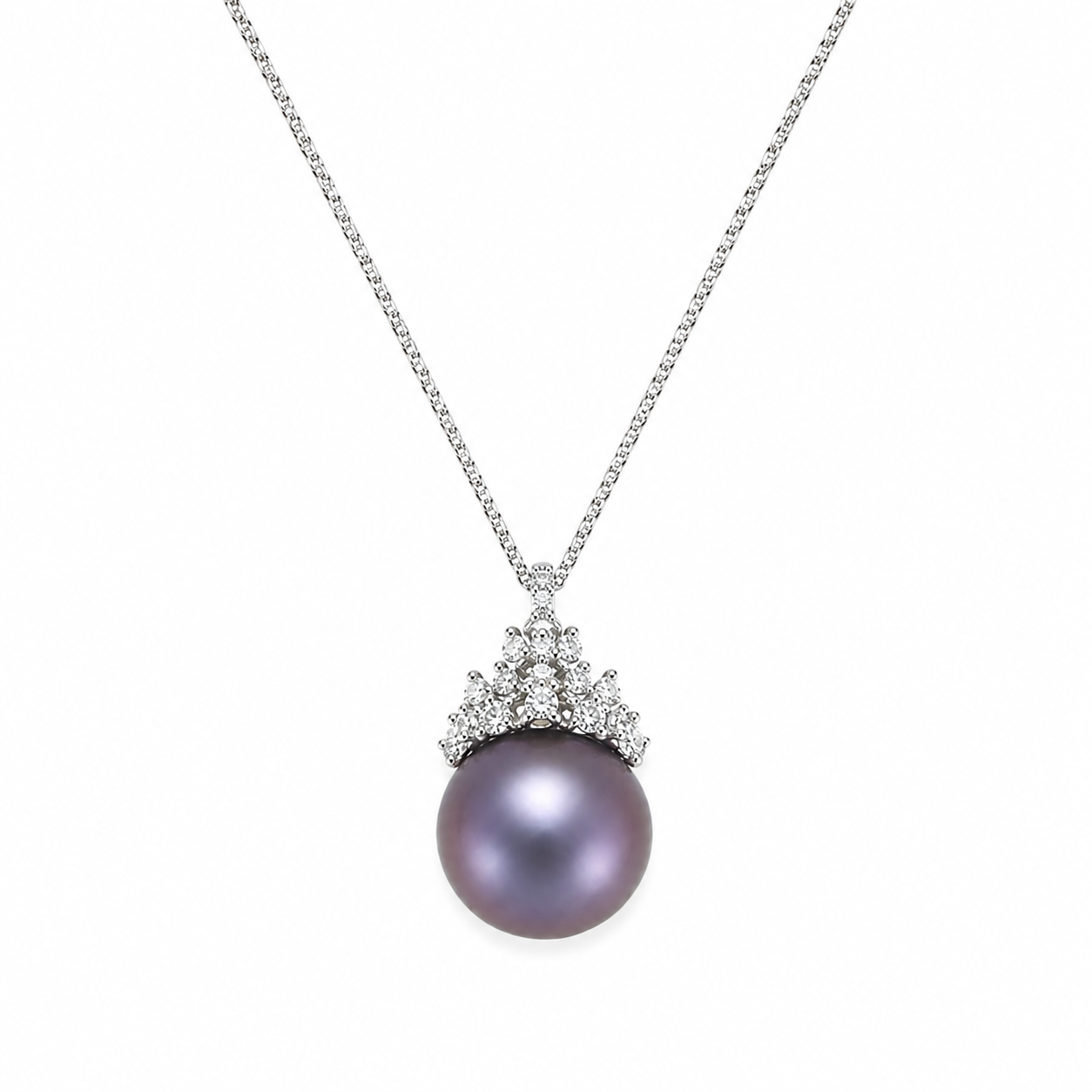 Purple Crown Necklace